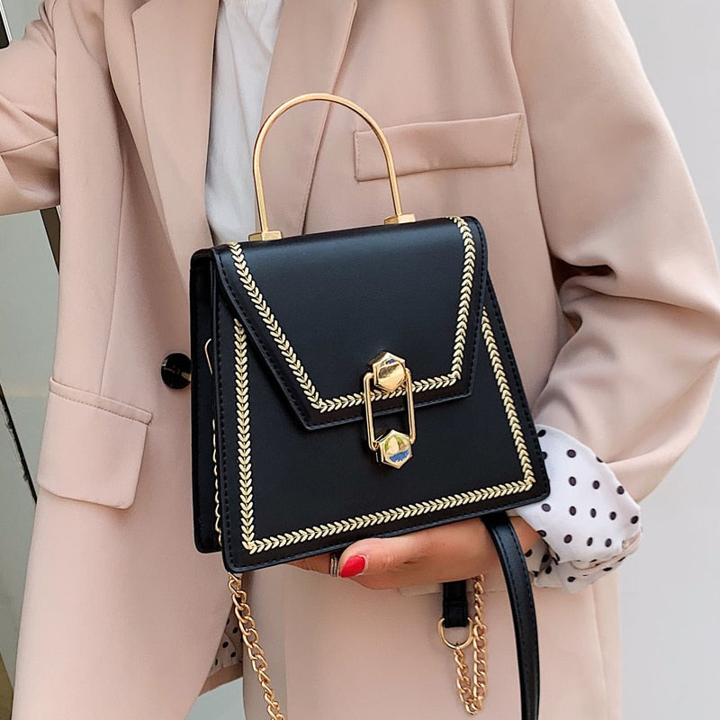 New Fashion Metal Handle Handbags Women Crossbody Bags High Qualty Clutch Female Purses Ladies Shoulder Messenger Bag