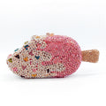 Ice Cream Shaped Diamond Evening Clutch Bag For Party Wedding Boutique Novelty Mini Kawaii Rhinestone Purses High Quality