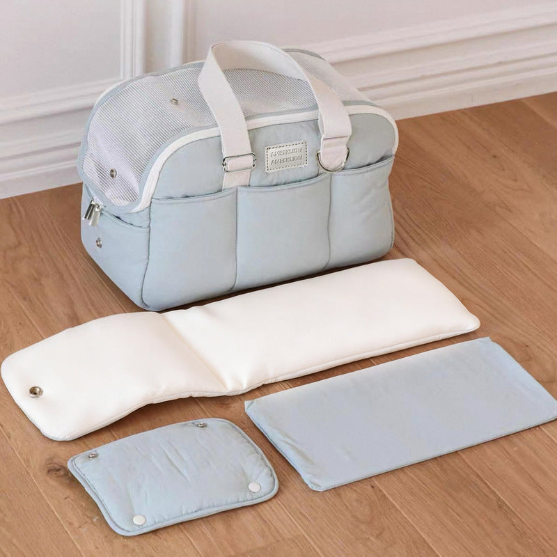Winter Warm Cat Carrier | Large Capacity Breathable Shoulder Pet Bag for Cold Weather Travel
