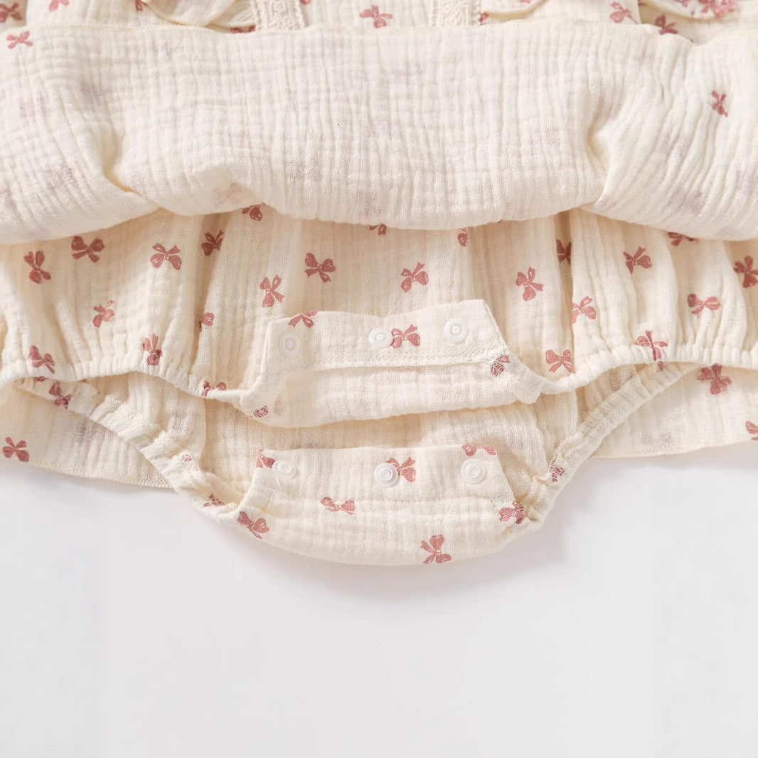 Cute Baby Girl Long Sleeve Dress, Sweet Infant Bodysuit Dress
